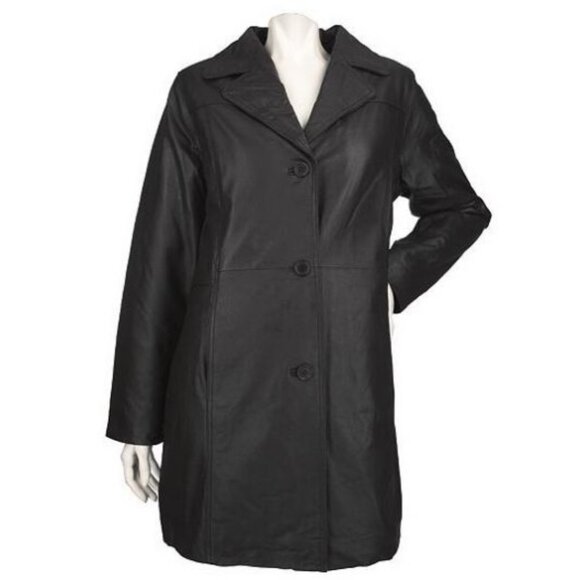 Women’s Sheepskin Soft Leather ¾ Mid length Coat - Picture 1 of 1